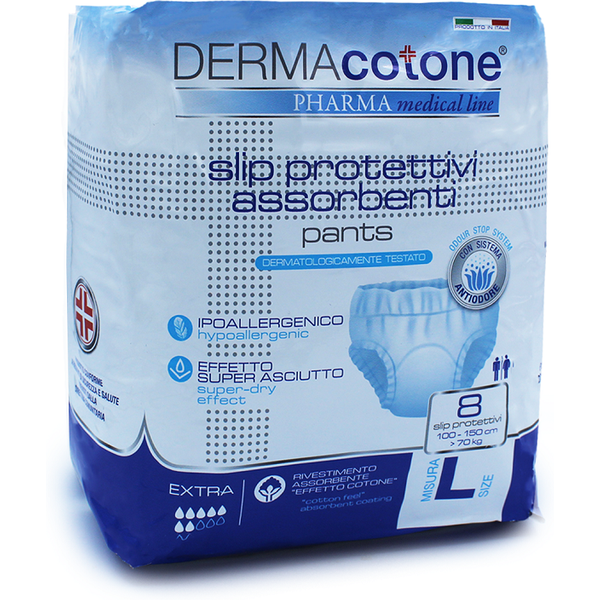 Dermacotone Slip Protettivi Assorbenti Per L'incontinenza Taglia L, 8 Slip-image