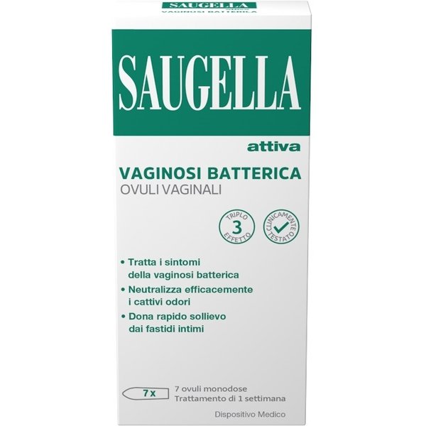 Saugella Attiva Vaginosi Batterica - Ovuli Vaginali Saugella Attiva Per Il Sollievo Intimo, 7 Ovuli-image