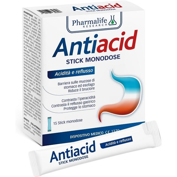 Pharmalife Research Antiacid Dispositivo Medico Antireflusso E Antiacido, 15 Stick Monodose-image