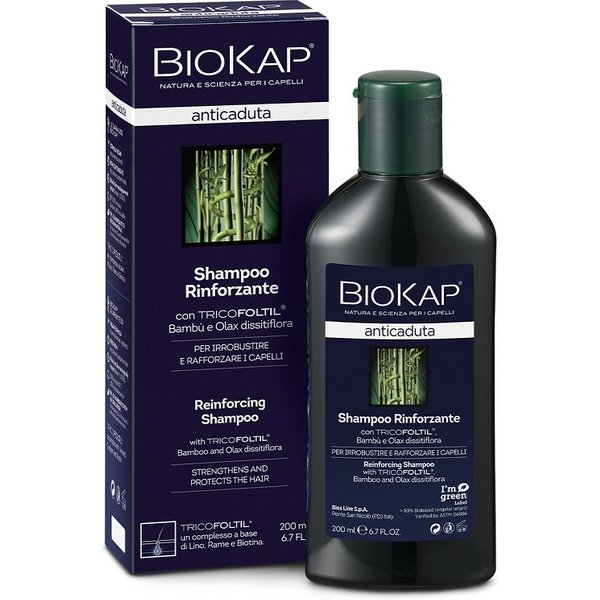 Bios Line Biokap Shampoo Anticaduta - Lo Shampoo Rinforzante Biokap Per I Capelli Fragili E Diradati, 200 Ml-image