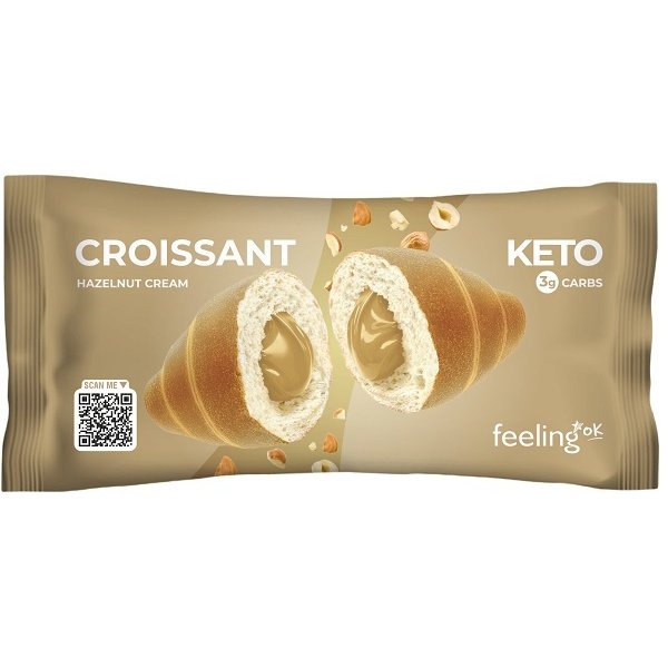 Feeling Ok Croissant Nocciola Cornetto Con Crema Alla Nocciola Low Carb, 50G-image