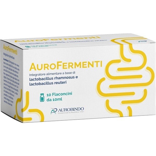 Aurobindo Aurofermenti - Integratore Per La Flora Intestinale, 10 Flaconcini Da 10 Ml-image