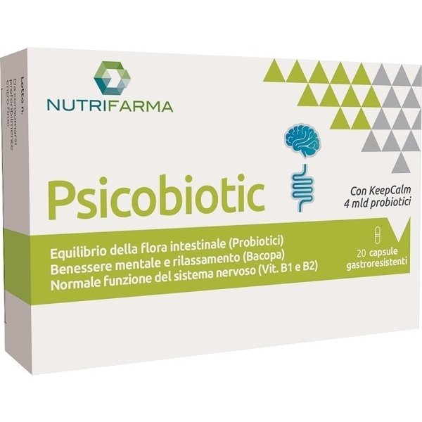 Nutrifarma Psicobiotic Integratore Per La Flora Intestinale E Il Benessere Mentale, 20 Capsule-image