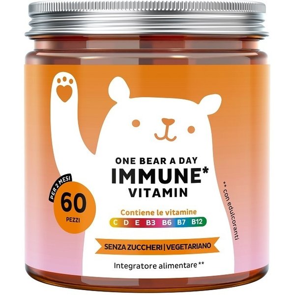 Bears with Benefits One Bear A Day Immune Vitamin Integratore Per Le Difese, 60 Caramelle Gommose-image