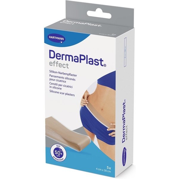 Hartmann Dermaplast Effect - Cerotti In Gel Di Silicone Per Cicatrici 4 X 30 Cm, 5 Cerotti-image