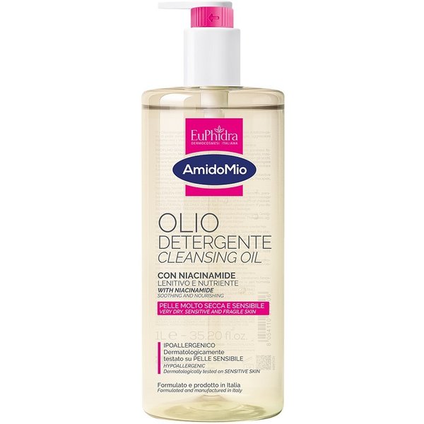 Euphidra Amidomio - Olio Detergente Relipidante Per La Pelle Secca E Sensibile, 1000 Ml-image