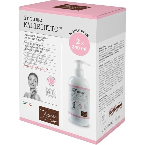 Fiocchi di Riso Kalibiotic - Detergente Intimo Lenitivo E Riequilibrante, 2 Flaconi Da 240 Ml-image