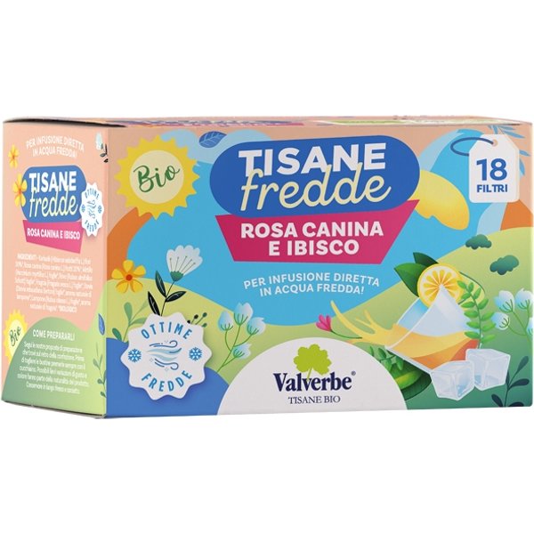Valverbe Tisana Fredda Rosa Canina E Ibisco Infuso Biologico Rinfrescante, 18 Filtri-image