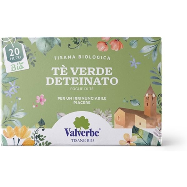 Valverbe Tè Verde Deteinato Bio Infuso Antiossidante E Tonificante, 20 Bustine-image