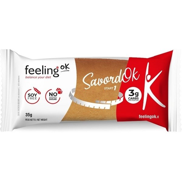 Feeling Ok Savoiardo All'arancia - Biscotto Proteico A Ridotto Contenuto Di Carboidrati, 35 G-image