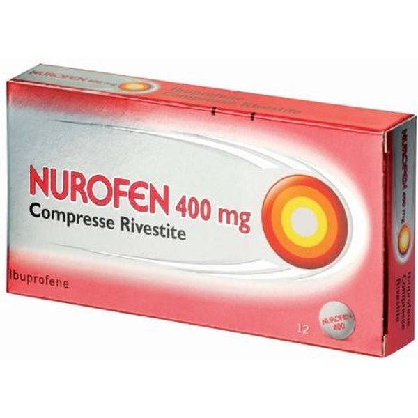 Nurofen 400Mg Ibuprofene Antidolorifico Febbre E Influenza, 12 Compresse Rivestite-image