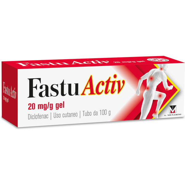Menarini Fastuactiv - Gel Antinfiammatorio Per I Dolori Muscolari E Le Contusioni, 100 G-image
