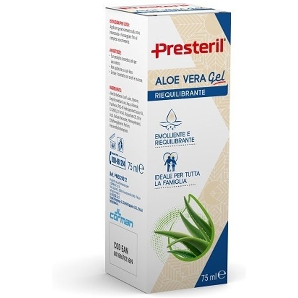 Corman Presteril Aloe Vera - Gel Emolliente E Lenitivo Per La Pelle Sensibile, 75 Ml-image