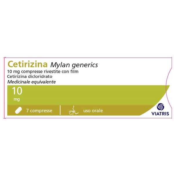 Cetirizina My 10Mg Rinite Allergica E Orticaria, 7 Compresse Rivestite-image