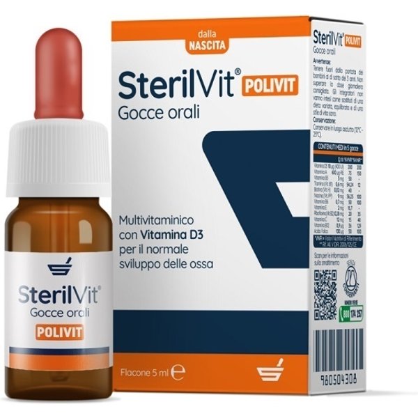 Sterilfarma Sterilvit Polivit - Integratore Multivitaminico Per Le Difese, Sterilvit Gocce 5 Ml-image