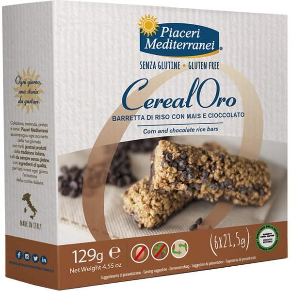 Eurospital Piaceri Mediterranei Barretta Di Riso Con Mais E Cioccolato 129 G-image