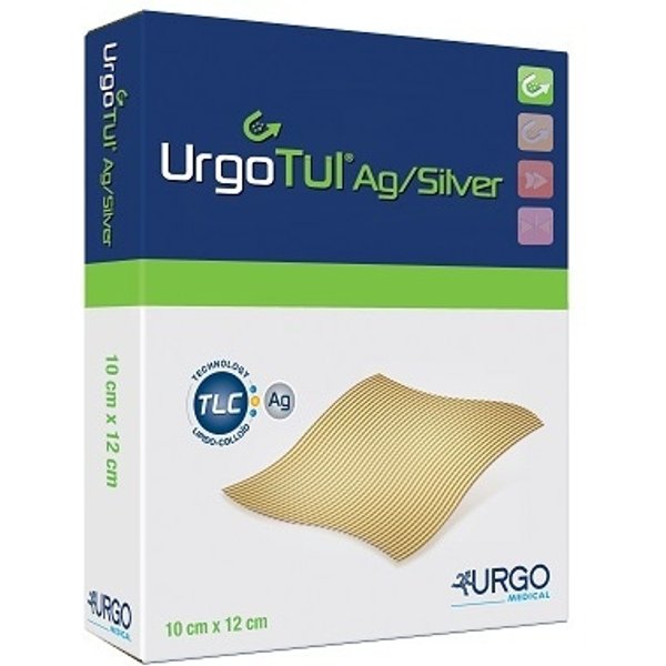 Urgo Medical Italia Medicazione Sterile Urgotul Ag/Silver 10X12 Cm 5 Pezzi-image