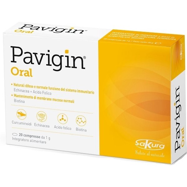 Sakura Italia Pavigin Oral 20Cpr - Integratore Alimentare Per Le Difese Immunitarie, 20 Compresse-image