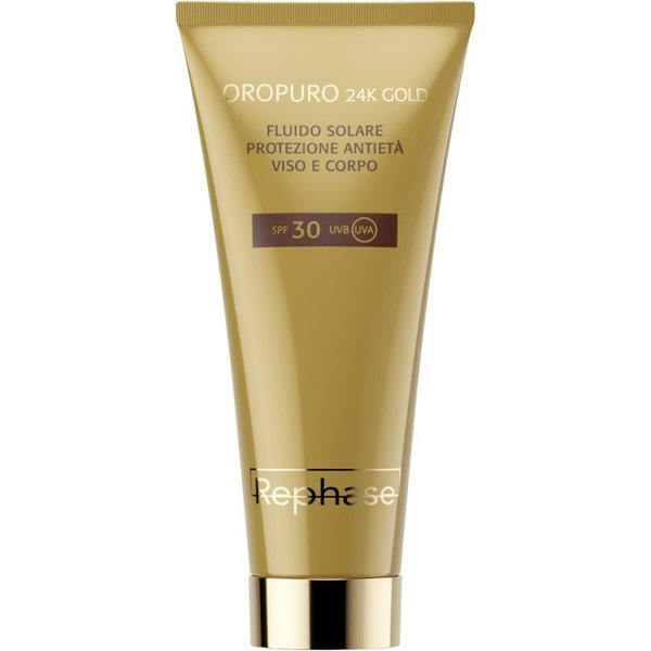 Rephase Oropuro 24K Gold - Fluido Solare Protezione Antietà SPF30, 150Ml-image
