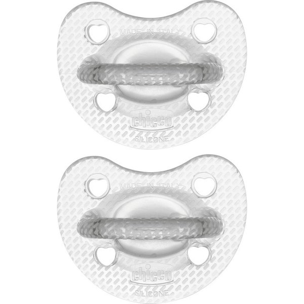 Chicco Physioforma - Succhietto Gommotto 6-16M Crystal In Silicone, 2 Pezzi-image