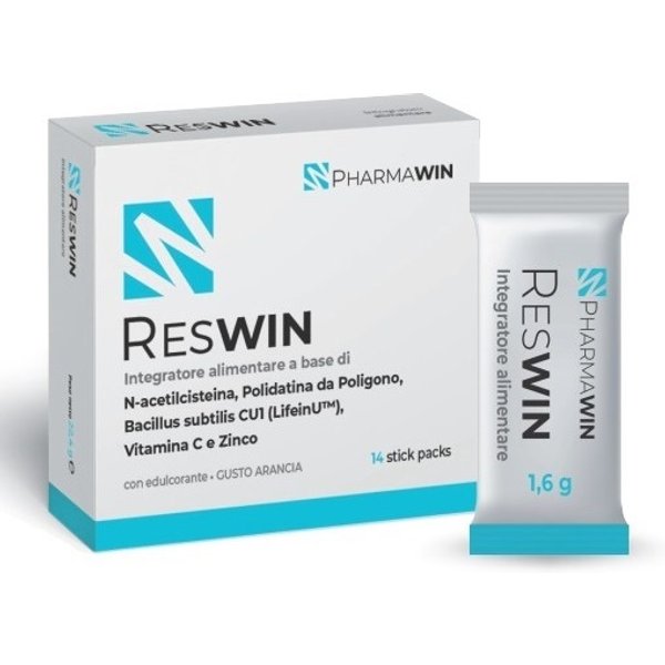 Pharmawin Reswin - Integratore Vitamina C Per Le Difese Immunitarie, 14 Bustine Da 1,6 G-image