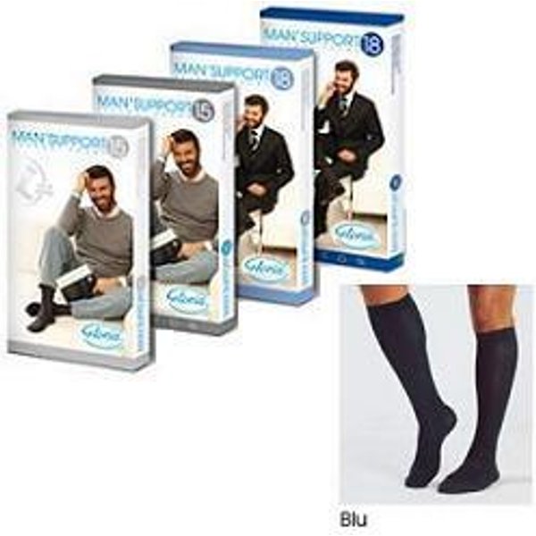 Gloria Med Man Support 18 Cotone Gambaletto 18 Blu 4-image