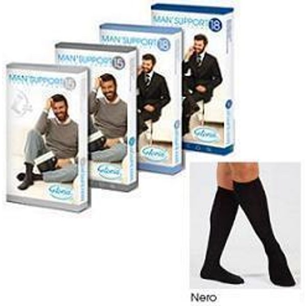 Gloria Med Man Support 18 Cotone Gambaletto 18 Nero 4-image