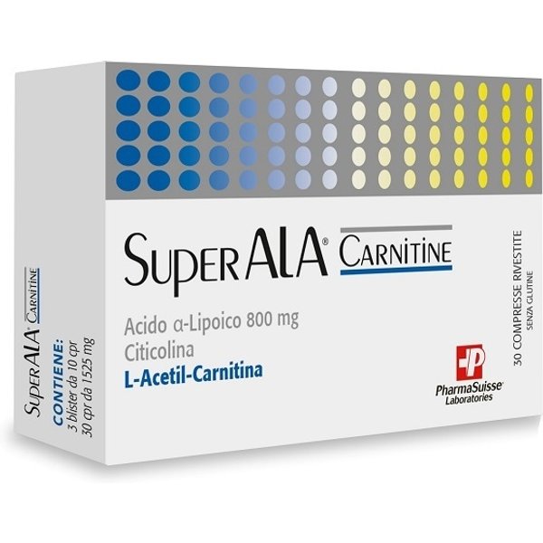 Pharmasuisse Superala Carnitine - Integratore Superala Carnitina Contro La Stanchezza, 30 Compresse-image