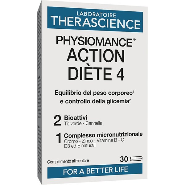 Therascience Physiomance Action DièTe 4 - Integratore Insulinoresistenza E Glicemia, 30 Compresse-image