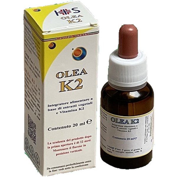 Herboplanet Olea K2 - Integratore Alimentare In Gocce Per Le Ossa E La Coagulazione, 20 Ml-image