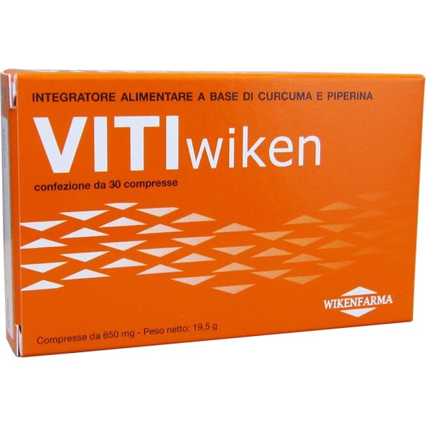 Vitiwiken Wikenfarma Integratore Curcuma - Integratore Alimentare Antiossidante, 30 Compresse-image