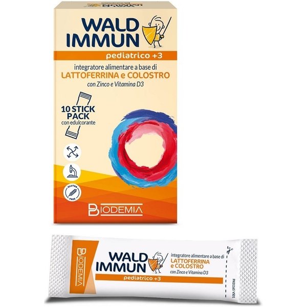 Biodemia Wald Immun Pediatrico +3 10 Stick Gusto Cioccolato-image