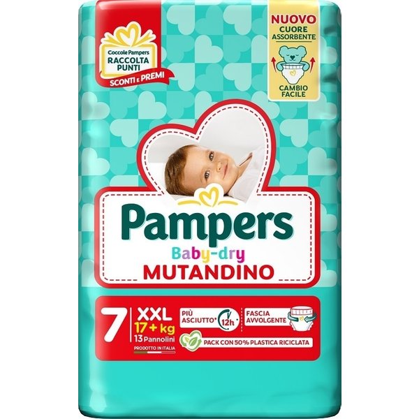 Pampers Baby Dry - Mutandino Pannolino Taglia Xxl 17+ Kg, 13 Pannolini-image