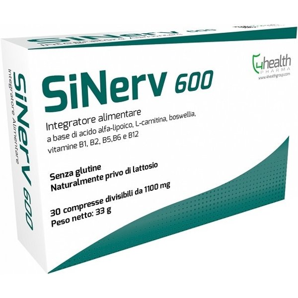 4 Health Sinerv 600 - Integratore Alimentare Per Il Sistema Nervoso, 30 Compresse-image