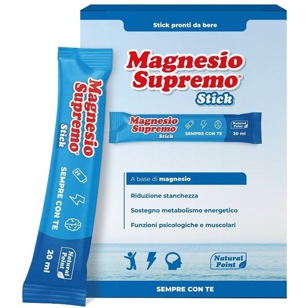 Natural Point Magnesio Supremo Integratore Alimentare, 20 Stick-image