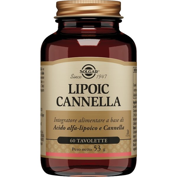 Solgar Lipoic Cannella Integratore Alimentare, 60 Tavolette-image