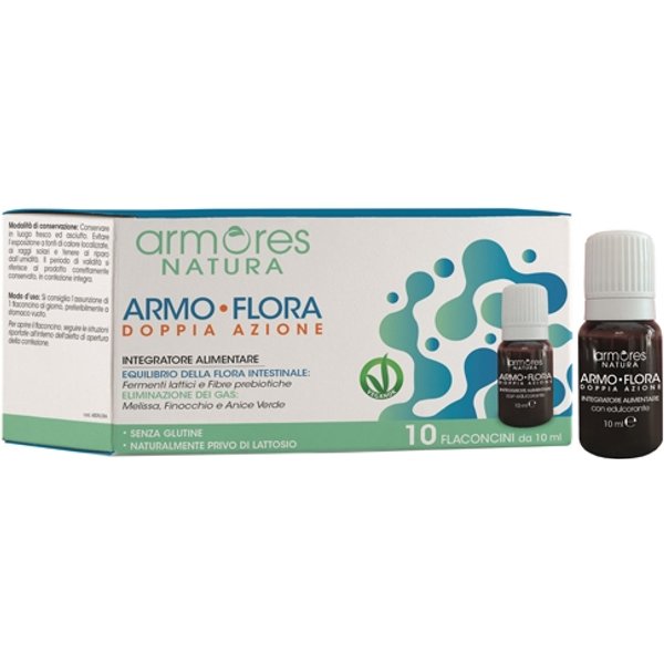 Armores Natura Armo Flora Doppia Azione Integratore Alimentare, 10 Flaconcini-image