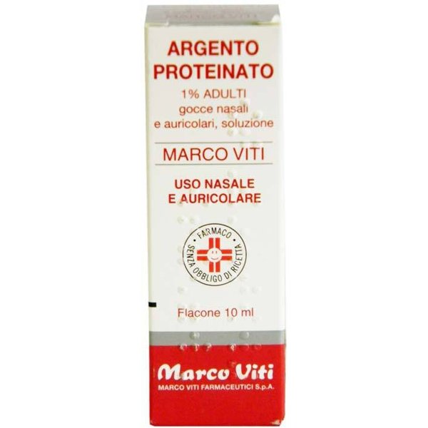 Argento Proteinato Marco Viti 1% Adulti Gocce Nasali E Auricolari Decongestionante E Antisettico, 10Ml-image
