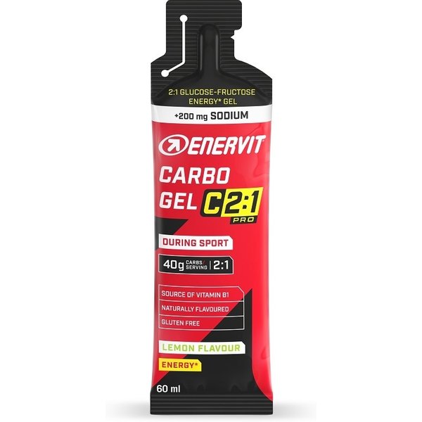 Enervit C2:1 Pro Carbo Gel - Gel Energetico Al Limone Con Sodio Per L'attività Sportiva, 60 Ml-image