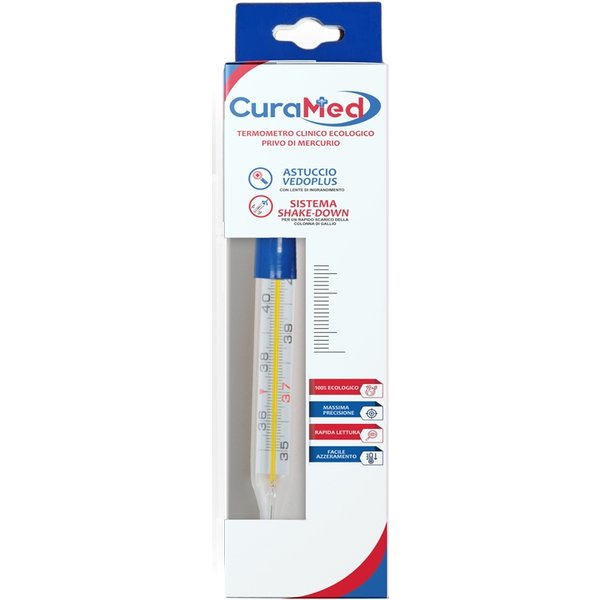 Cura Farma Termometro Clinico Ovale Al Gallio Con Agitatore Curameter G-image