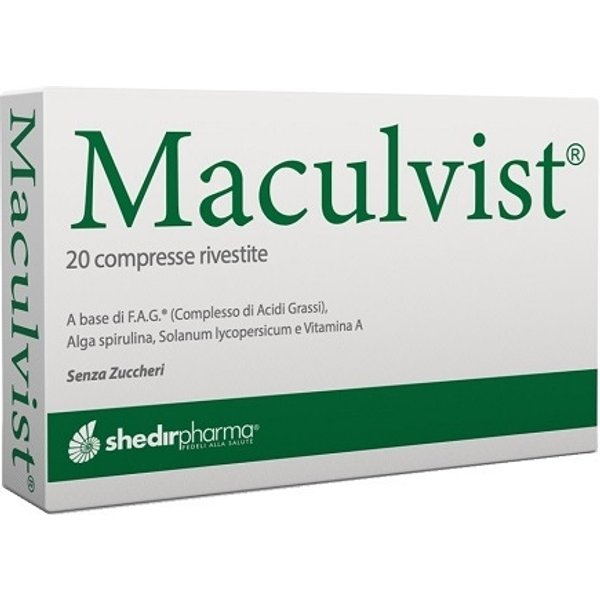 Shedir Pharma Maculvist - Integratore Maculvist Per La Capacità Visiva, 20 Compresse-image