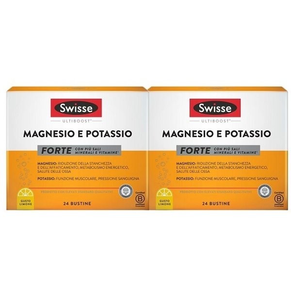 Swisse Ultiboost - Magnesio E Potassio Forte Integratore Gusto Limone, 2 X 24 Bustine-image