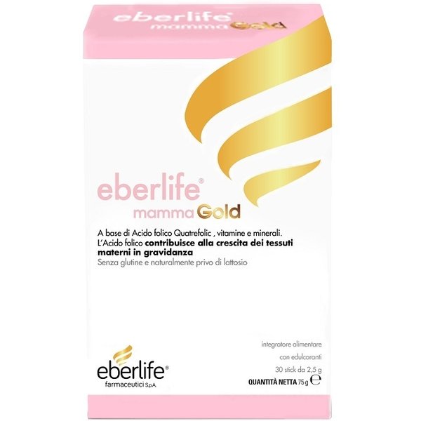 Eberlife Mamma Gold - Integratore Alimentare Per La Gravidanza Con Acido Folico, 30 Stick Da 2,5 G-image
