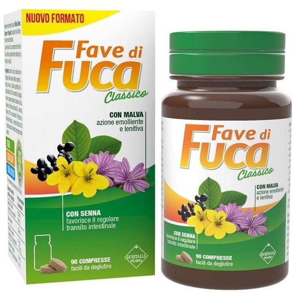 Coswell Fave Di Fuca Classico - Integratore Per La Regolarità Con Malva E Senna, 90 Compresse-image