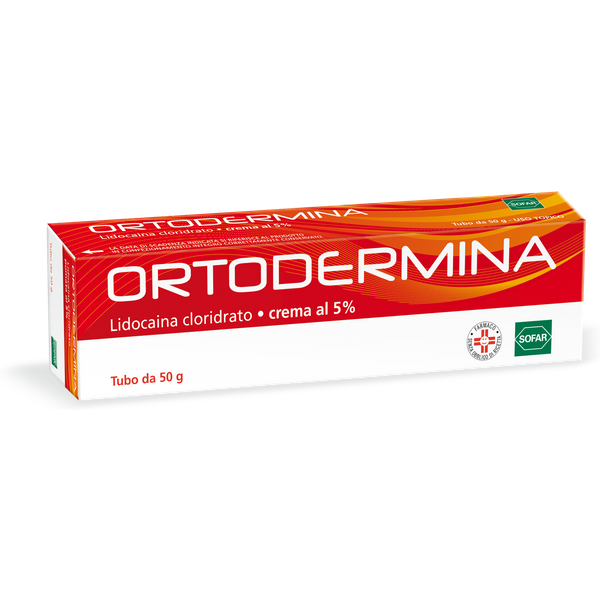 Alfasigma Ortodermina 5% Crema Lidocaina Cloridrato Anestetico Delle Mucose, 50G-image