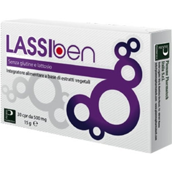 Piemme Pharmatech Lassiben - Integratore Lassiben 30 Compresse Per Il Transito Intestinale, 15 G-image