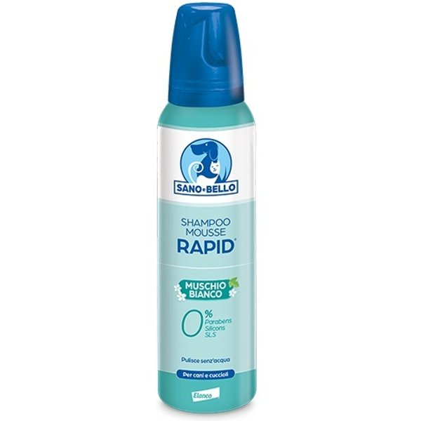 Elanco Italia Sano E Bello Shampoo Mousse Rapid Nf Muschio Bianco 300 Ml-image