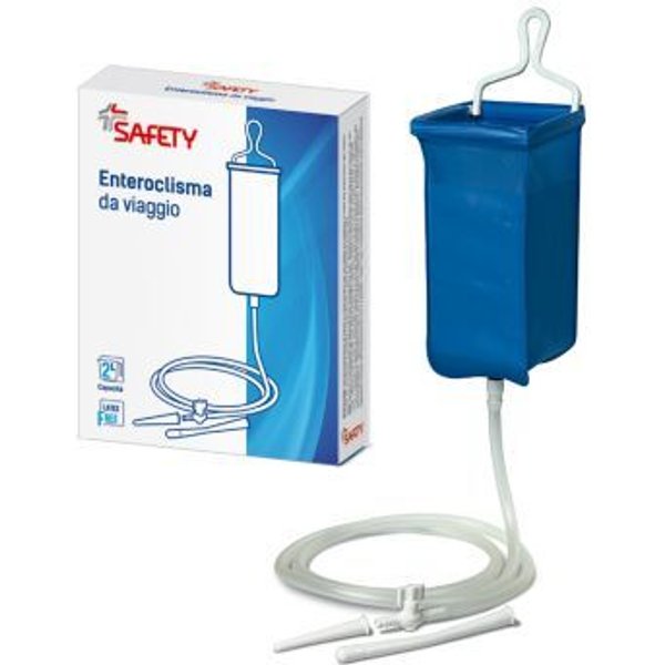 Safety Enteroclisma Da Viaggio In Gomma Con Cannula Anale E Vaginale, 2Lt-image