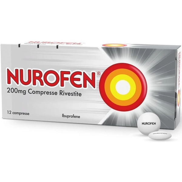 Nurofen 200Mg Ibuprofene Febbre E Dolore, 12 Compresse Rivestite-image