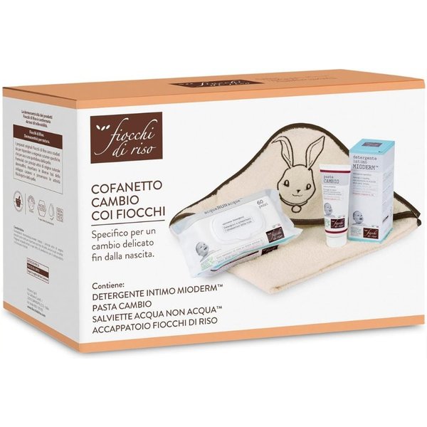 Fiocchi Di Riso Cofanetto Cambio Detergente Intimo + Pasta Cambio + Salviette + Accappatoio-image